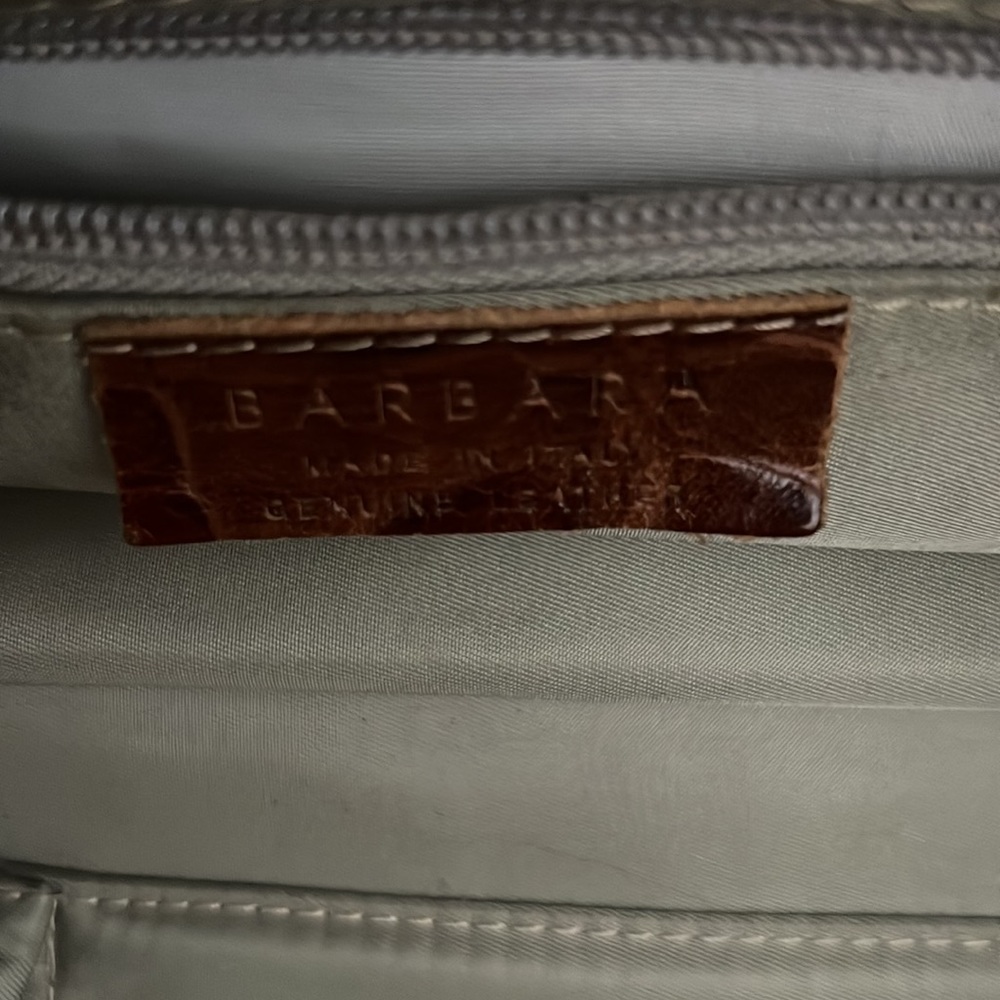 Barbara Leather Vintage  Croc Handbag! - Picture 9 of 10
